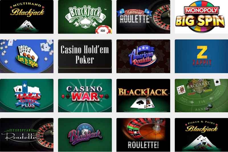 Casino classics and all sorts of poker games to play against the house